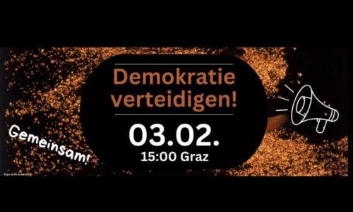 Sa., 3.2.2024 ab 15:00 in Graz: Demokratie verteidigen!